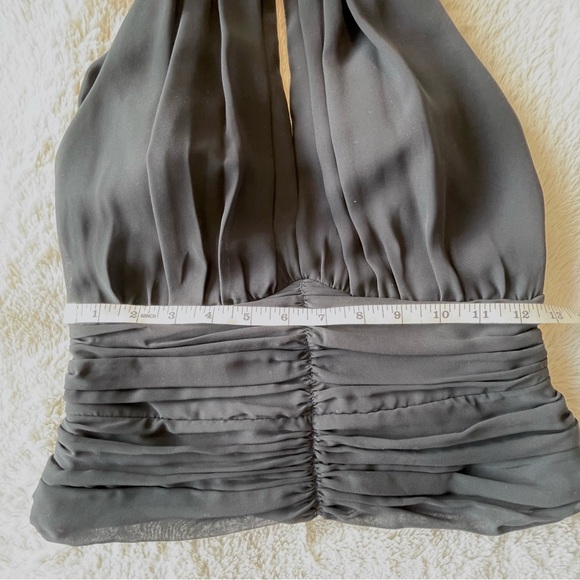 NIKKI Italy Women’s Black Ruched Halter Top Size 5 - Picture 8 of 11